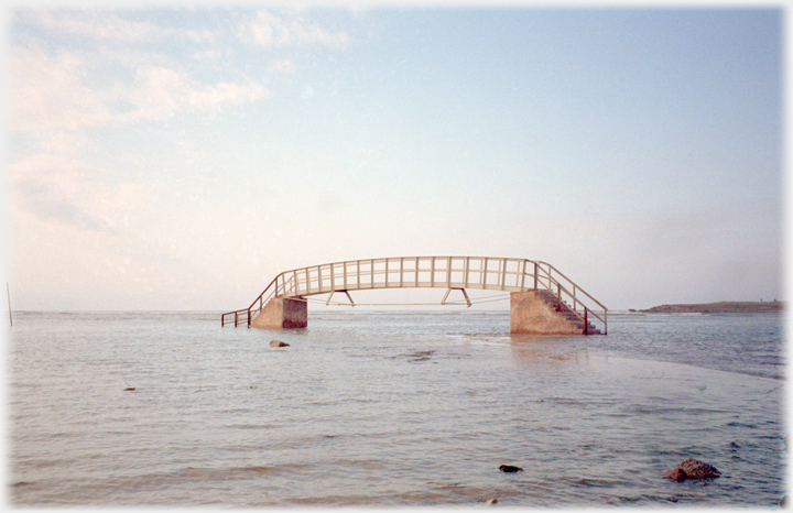 A bridge set in the sea..