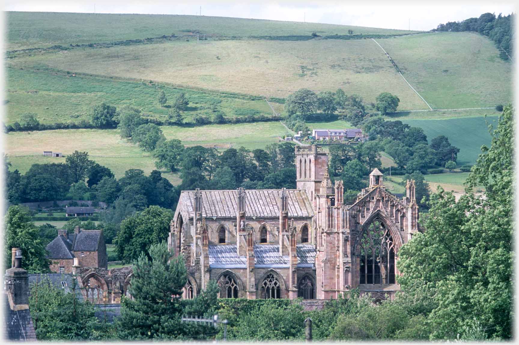 Abbey amongst trees