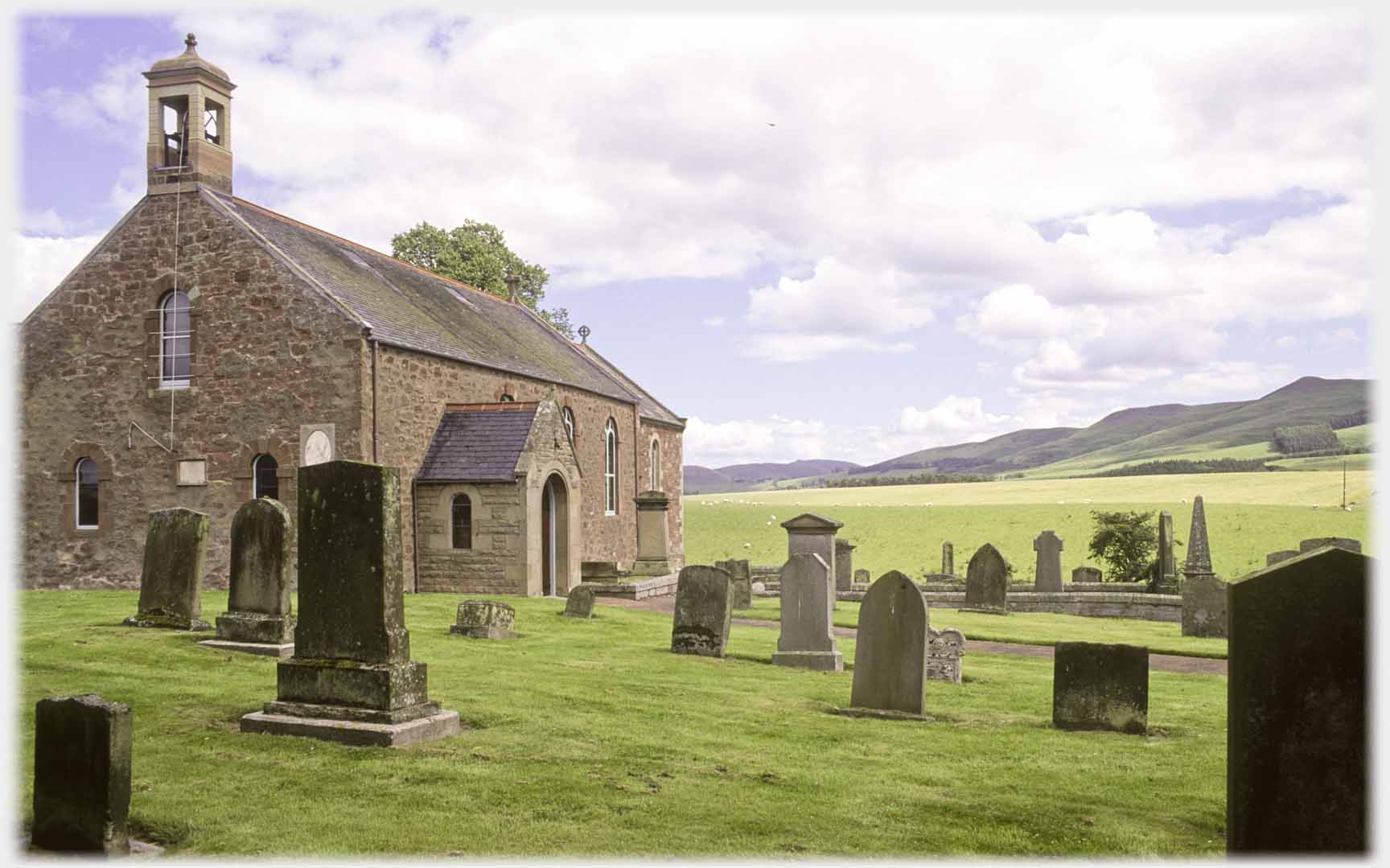 Chapel with graveyard.