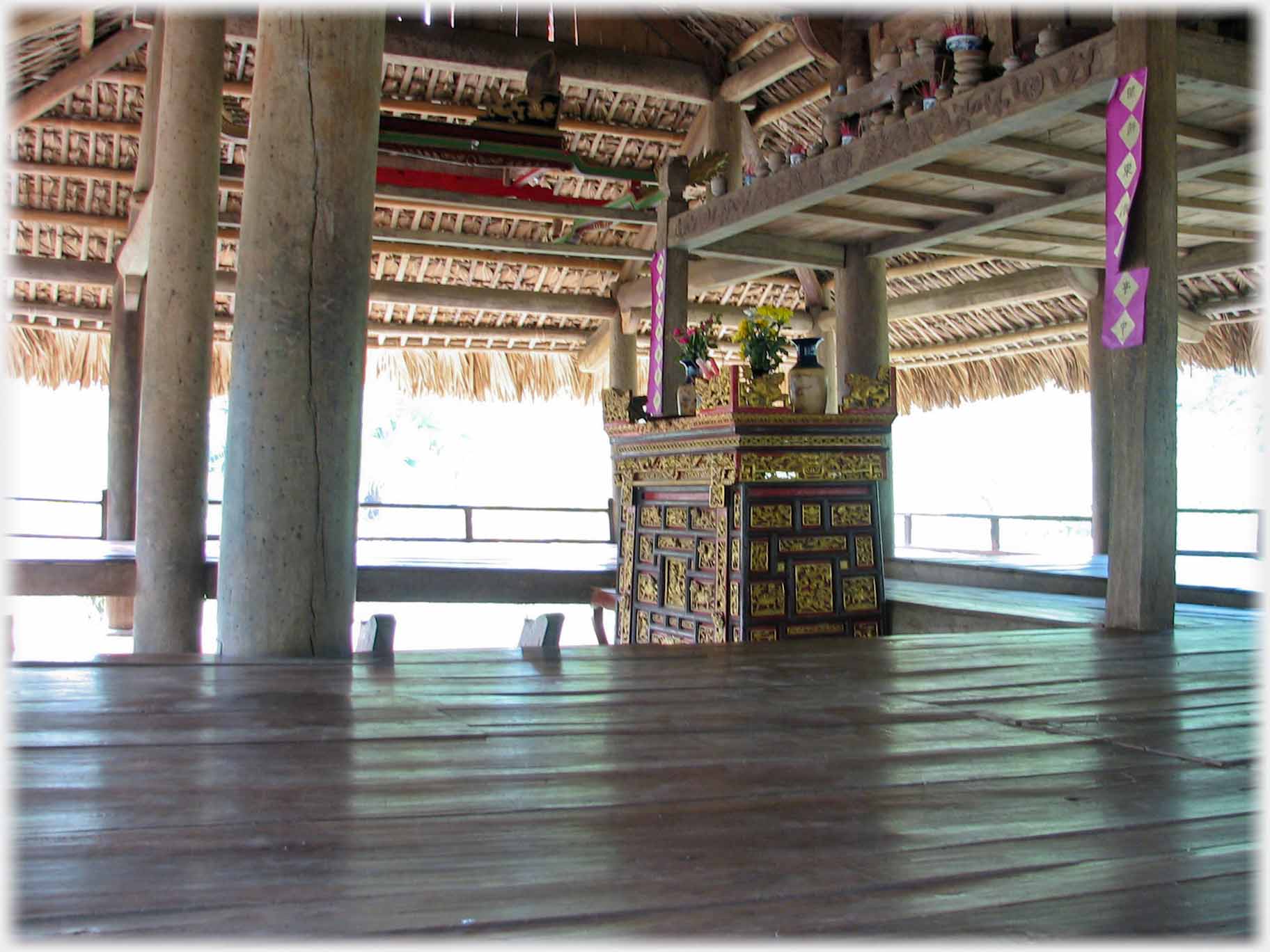 Altar with raised decking around it.