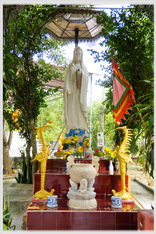 Figure above out-door altar.